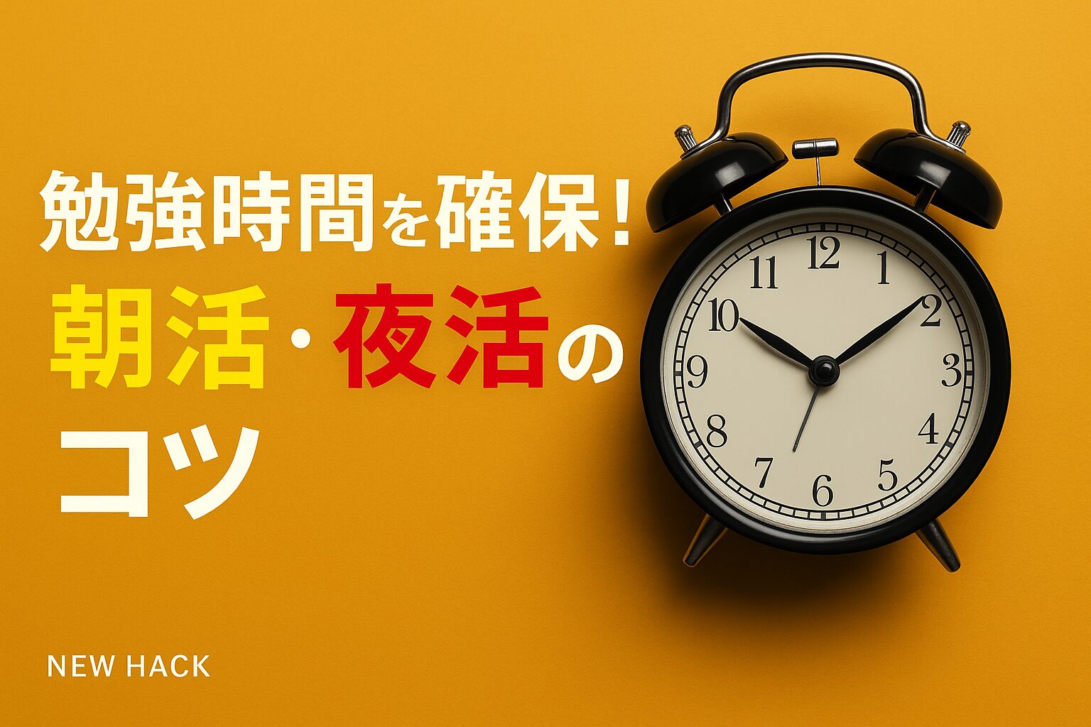 勉強時間を確保する朝活・夜活のコツ｜忙しい社会人のための時間術