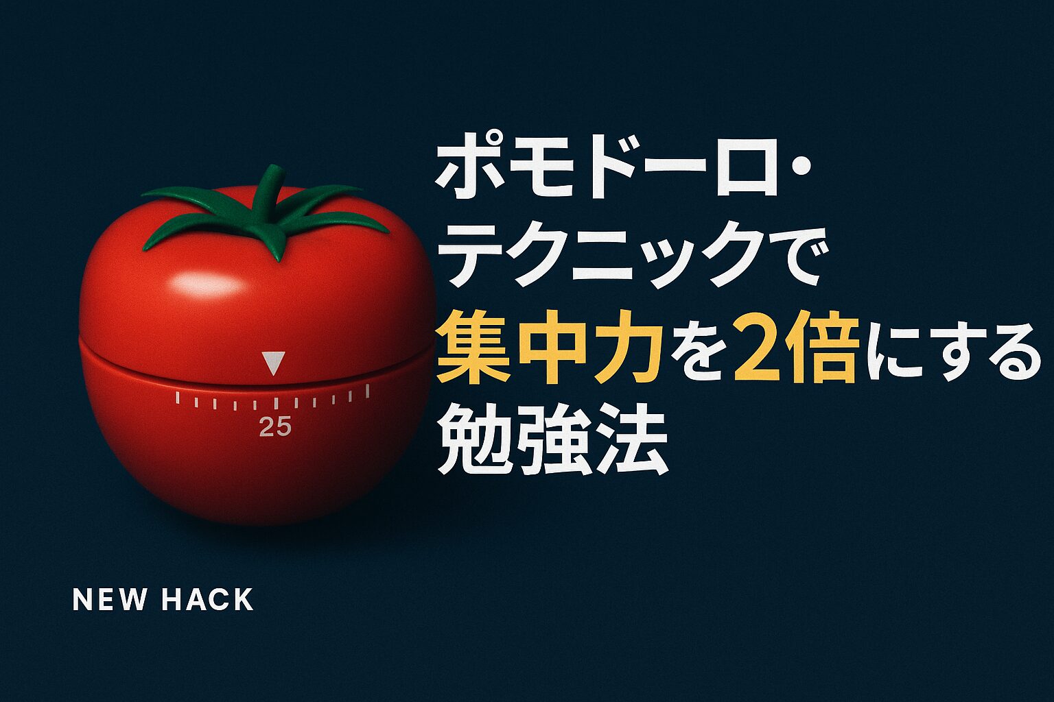 ポモドーロ・テクニックで集中力を2倍にする勉強法｜効果を最大化する完全ガイド【2025年最新版】