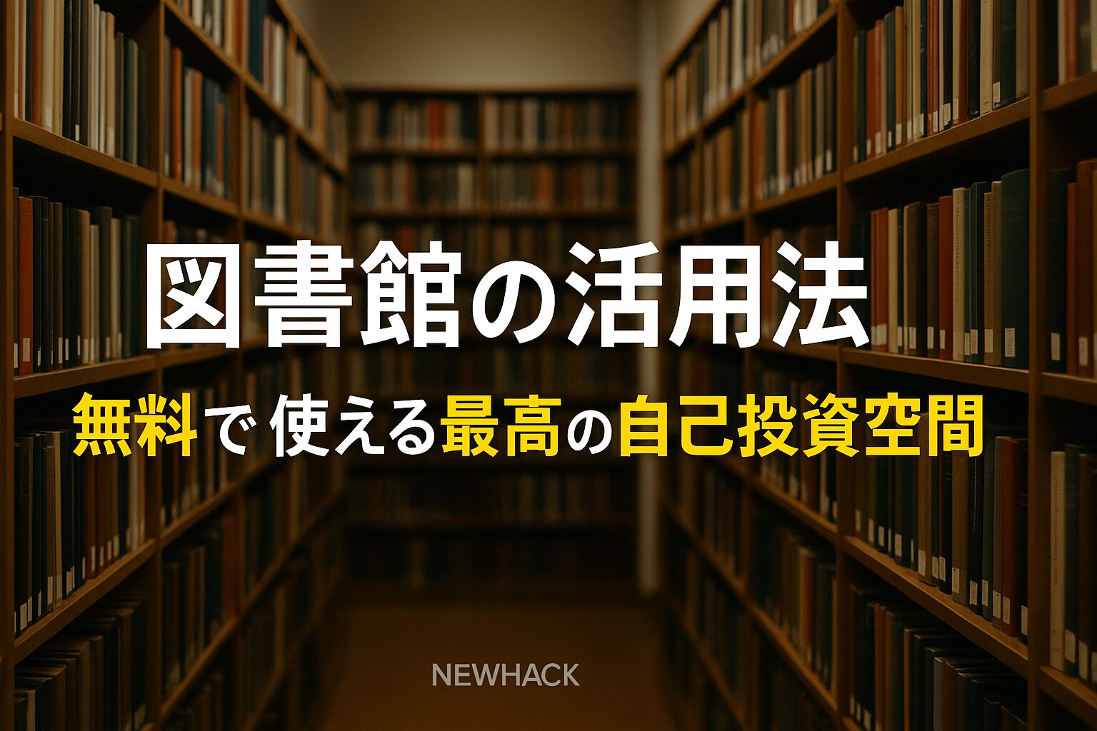 図書館の活用法｜無料で使える最高の自己投資空間