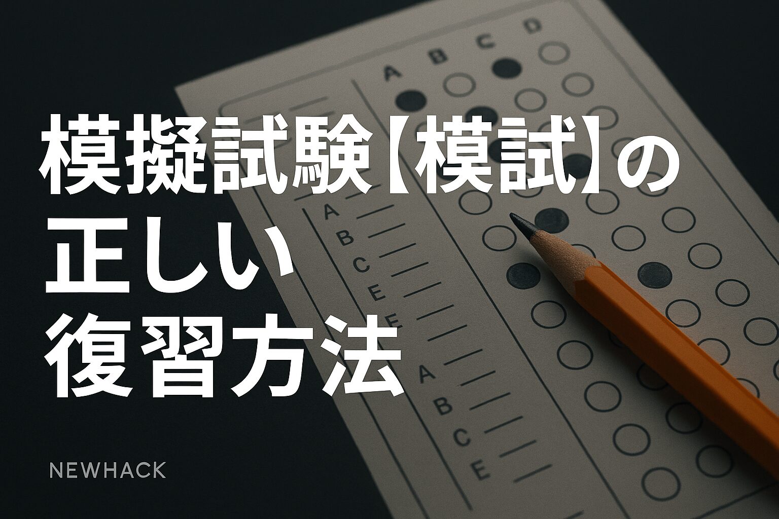 模擬試験（模試）の正しい復習方法｜受けっぱなしで終わらせない