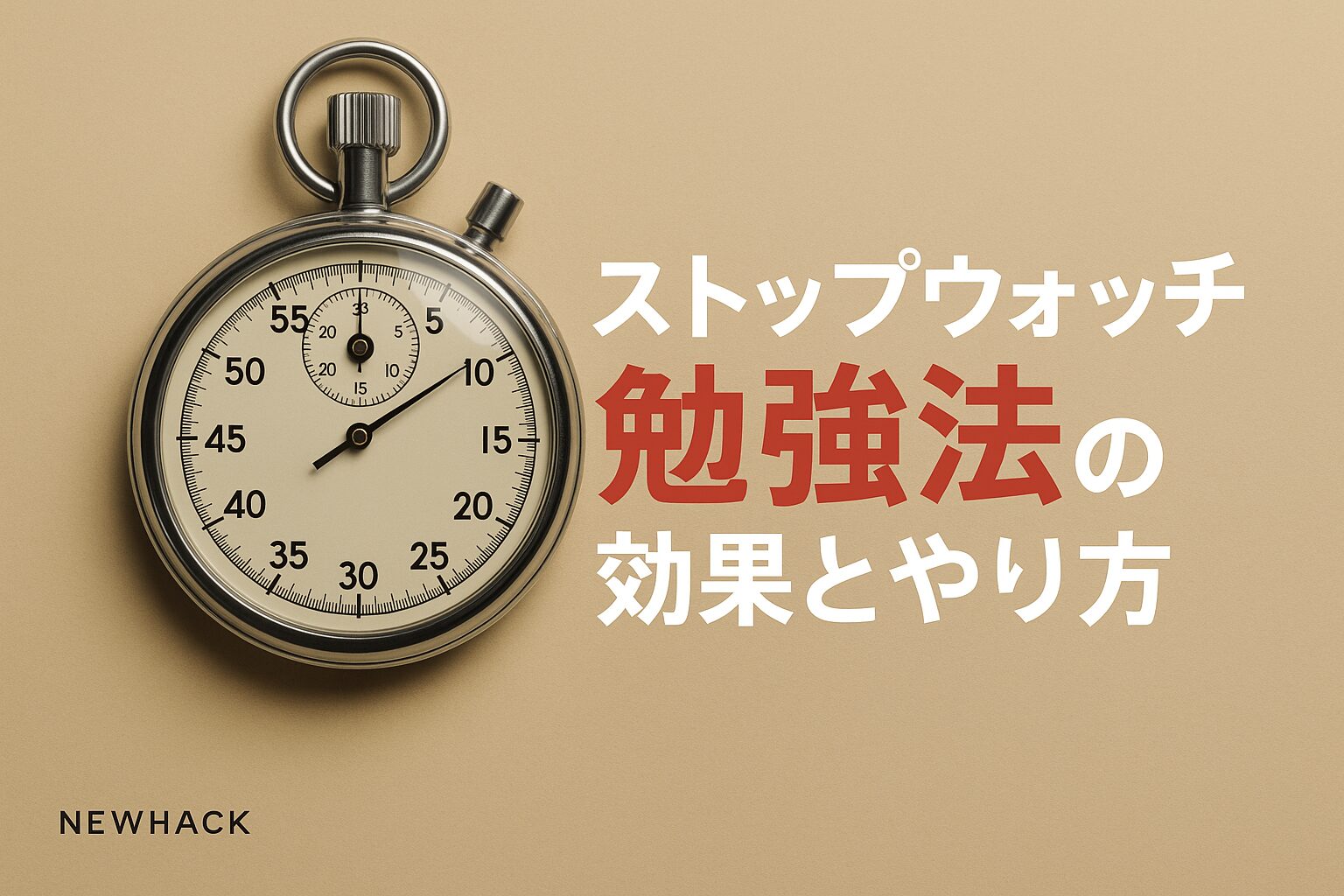 ストップウォッチ勉強法の効果とやり方