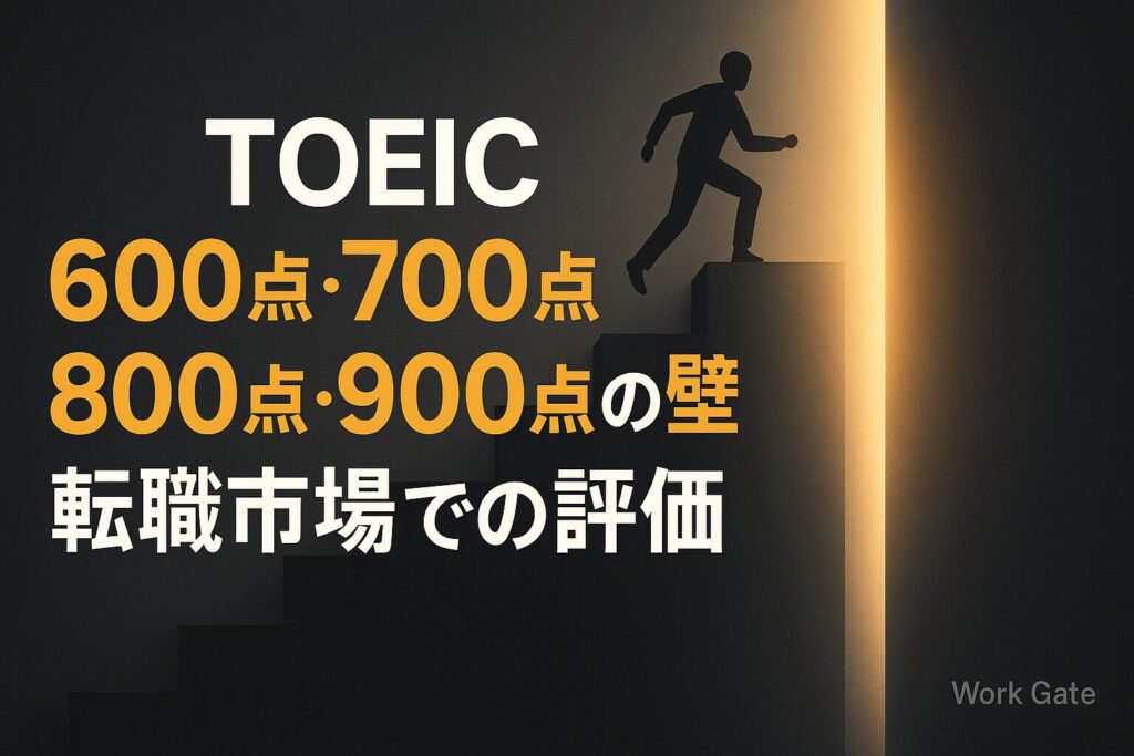TOEICスコア別・転職市場価値マップ｜600, 700, 800, 900点の壁と年収への影響を完全解説