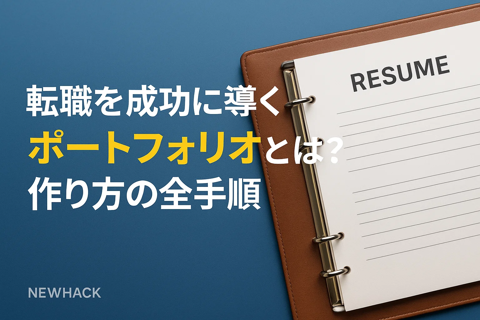 転職を成功に導くポートフォリオとは？作り方の全手順