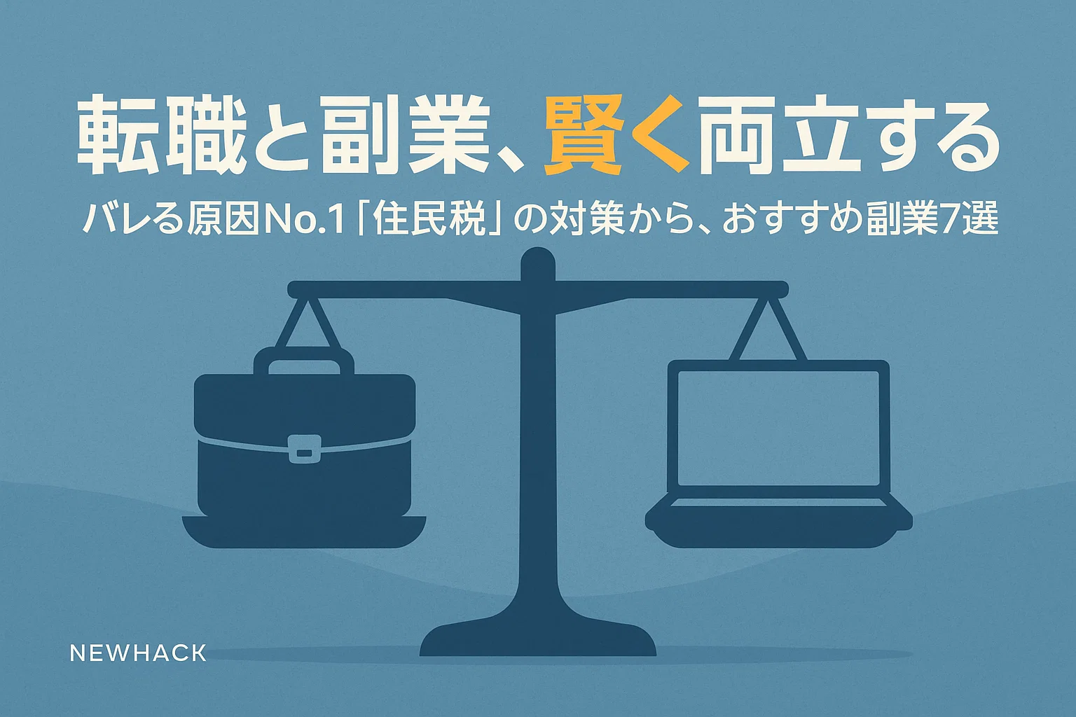 転職と副業、賢く両立する｜バレる原因No.1「住民税」の対策から、おすすめ副業7選