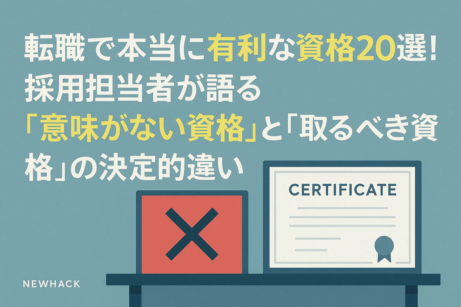 転職で本当に有利な資格20選！採用担当者が語る「意味がない資格」と「取るべき資格」の決定的違い