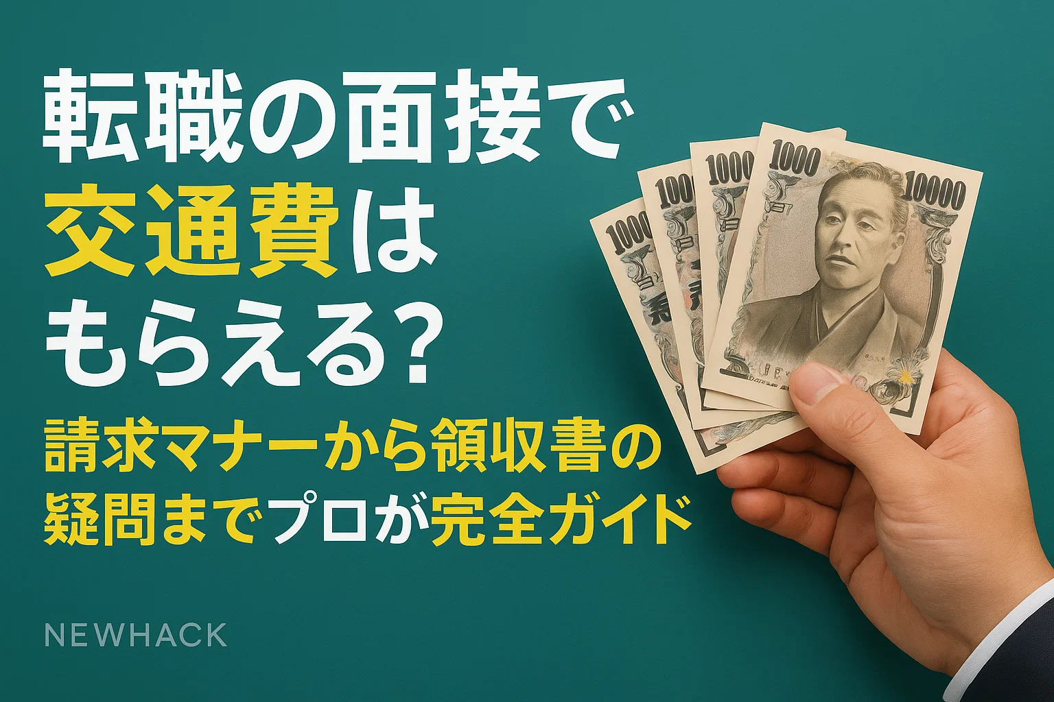 転職の面接で交通費はもらえる？請求マナーから領収書の疑問