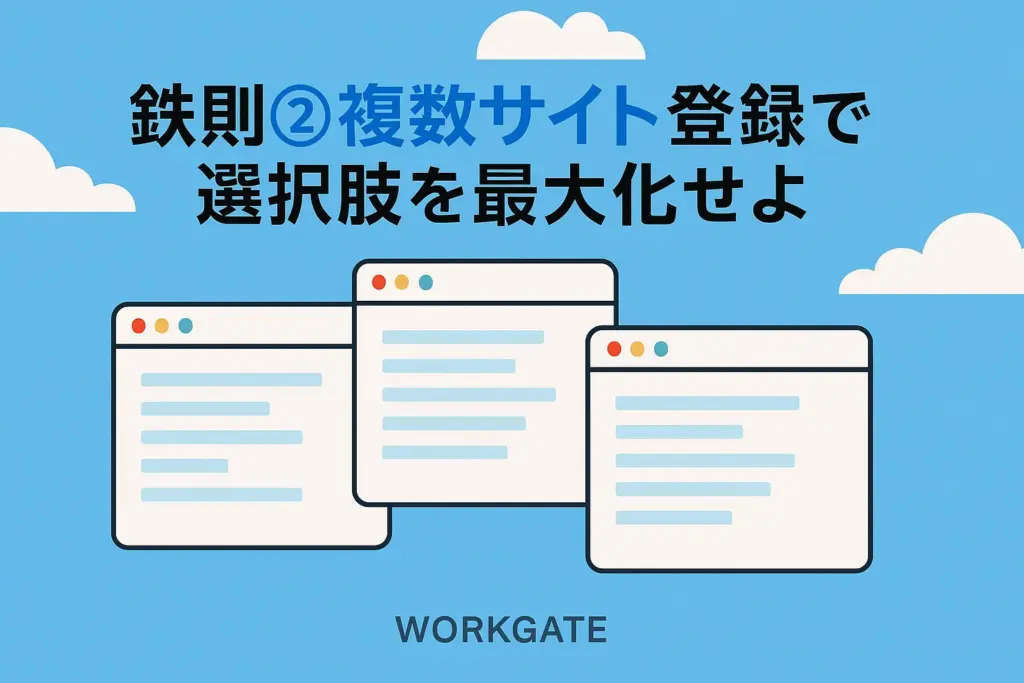 鉄則②複数サイト登録で選択肢を最大化せよ